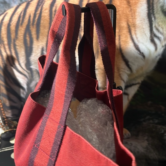 HERMES Fourre Tout Red Canvas Tote / Shopping Bag. In GUC - Picture 3 of 14